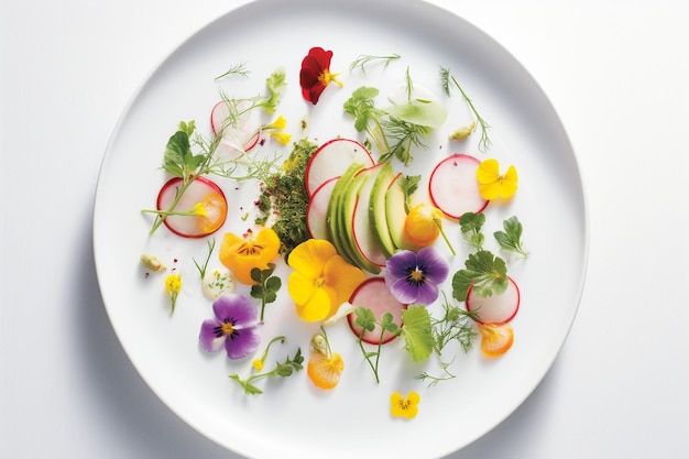 Farfurie cu preparat colorat